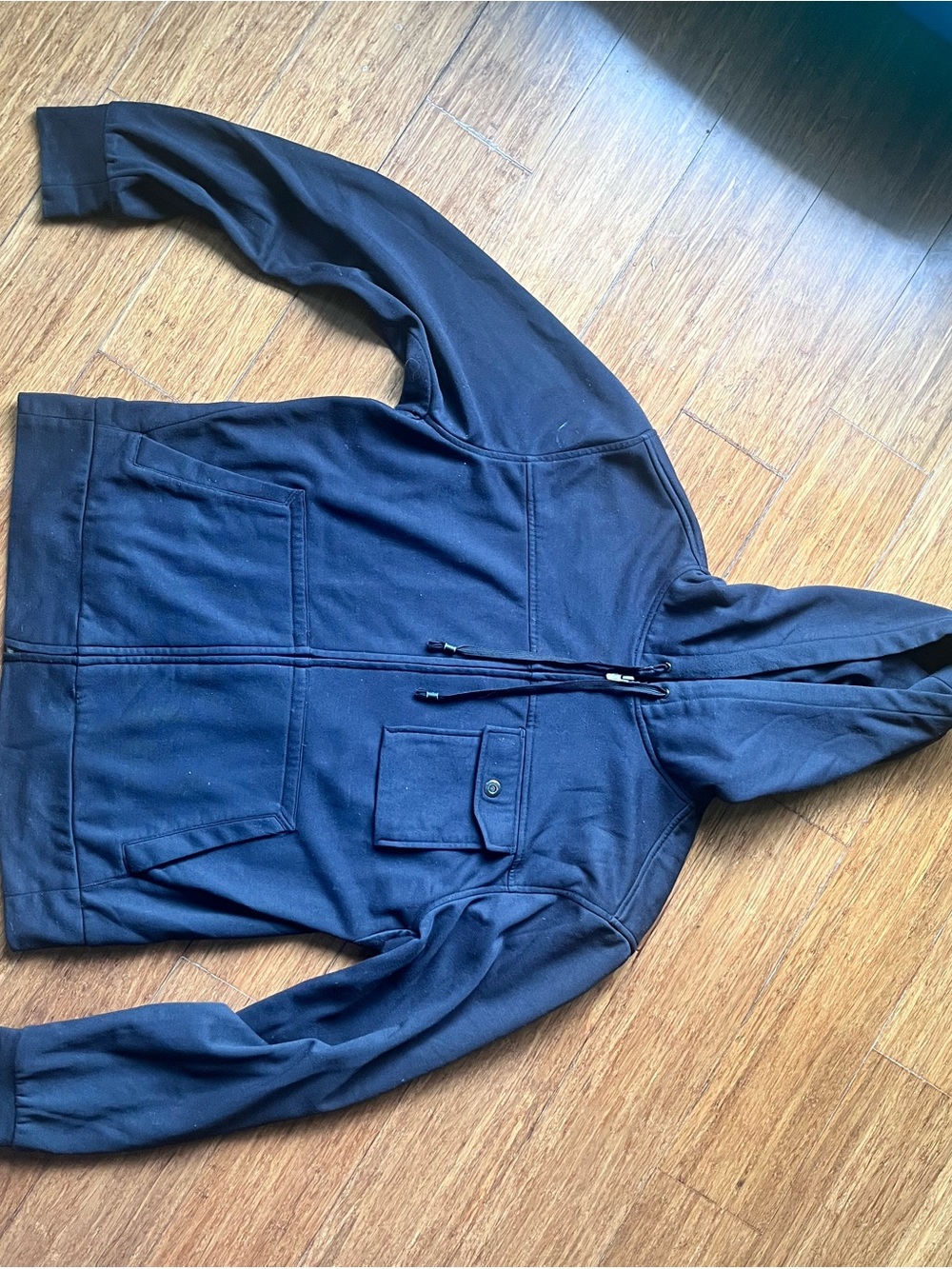 Men's black Lightweight Hooded Zip Jacket